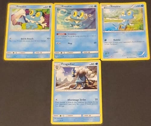 Pokemon Cards Lot Of 4 Froakie/Frogadier - Image 1