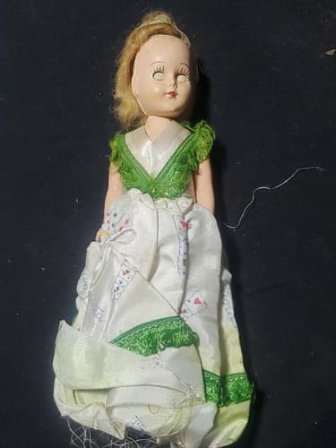 Vinteage Female Doll With Cards Dress - Image 1