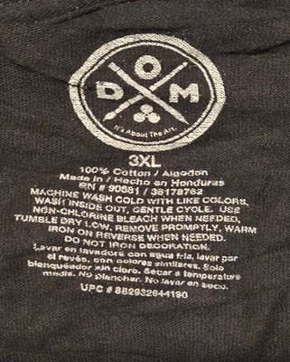 DOM Tshirt Mens 3XL Black Graphic Chillin Like A Villain Reaper Short Sleeve - Thumbnail 2