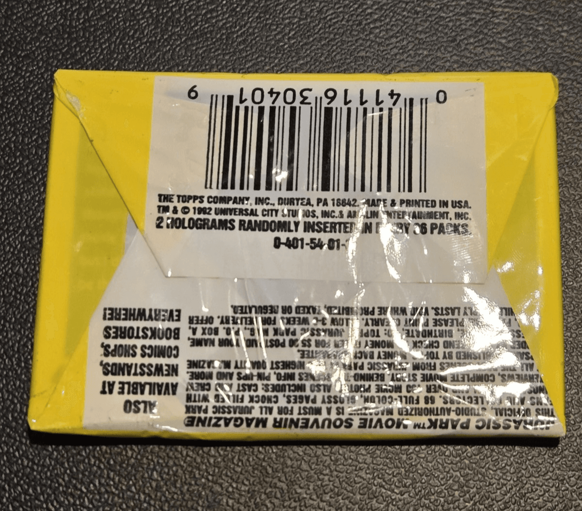 Lot of 5 Topps Jurassic Park Series 2 Trading Card Packs 1993 Sealed - Thumbnail 3