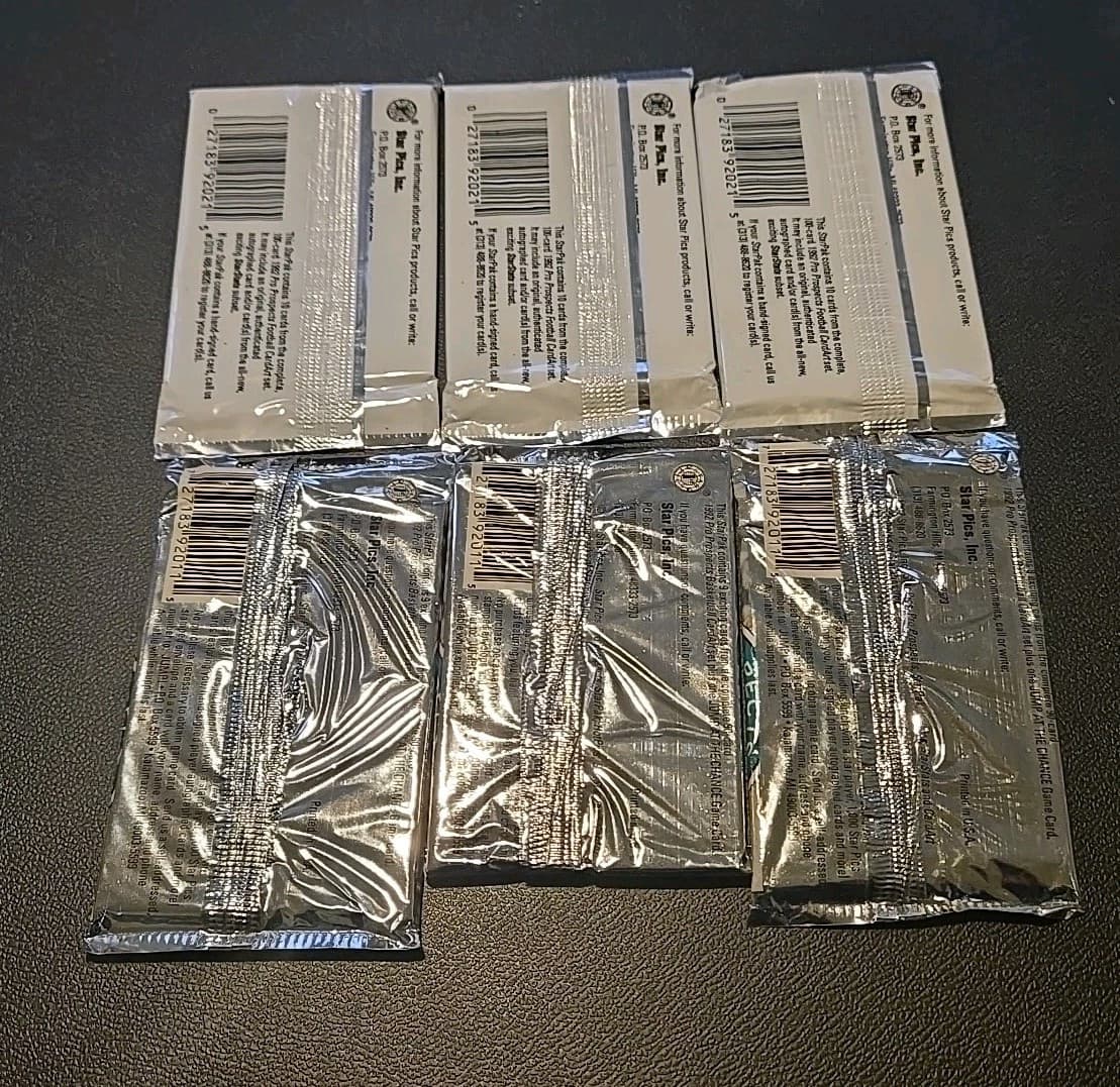 Lot Of 6 1992 Star Picks Pro Prospects Football And Basketball 3 Packs Each... - Thumbnail 2