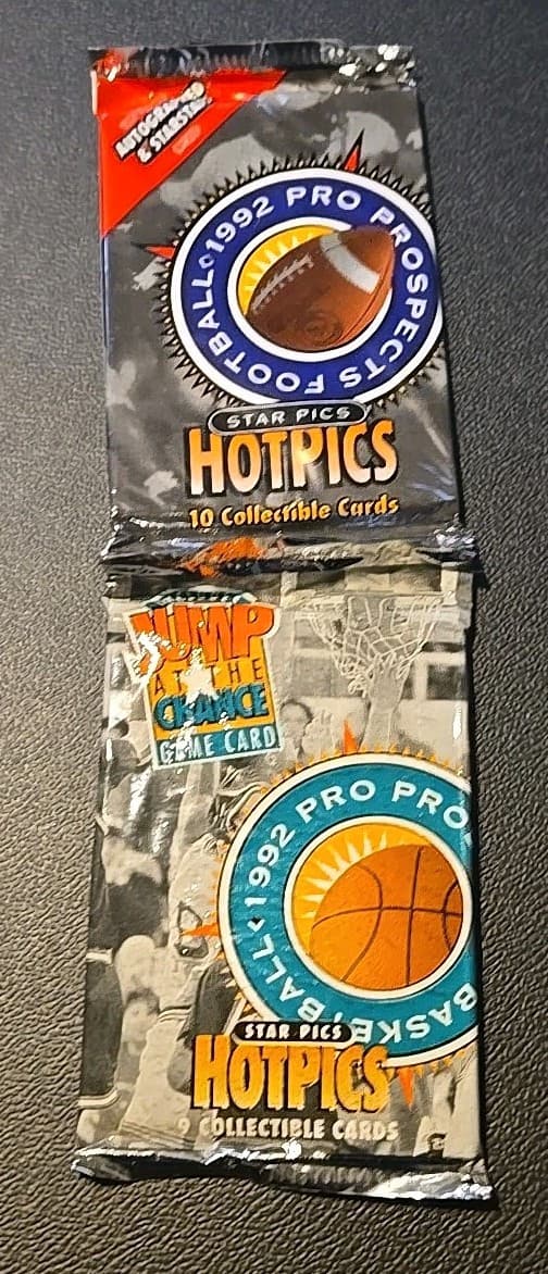 Lot Of 6 1992 Star Picks Pro Prospects Football And Basketball 3 Packs Each... - Thumbnail 3