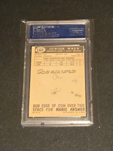 1959 Topps Football Junior Wren PSA Graded With NM 7(OC) - Thumbnail 2