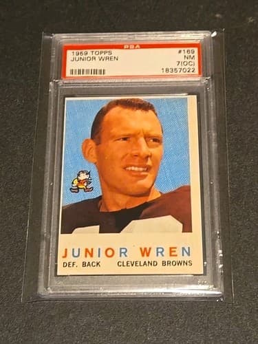 1959 Topps Football Junior Wren PSA Graded With NM 7(OC) - Image 1