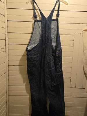 Dickies Denim Overalls Womens Wide Leg Utility Pockets Adjustable Straps - Thumbnail 3