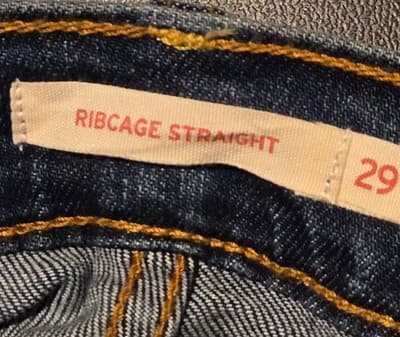 Levis Jeans Womens 29 Ribcage High Rise Straight Button Fly Med Wash Blue - Thumbnail 3