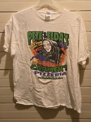 Delta Pro Weight Shirt Mens XL White Pete Eldas Carmen Pizzeria Short Sleeve - Image 1