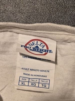 Delta Pro Weight Shirt Mens XL White Pete Eldas Carmen Pizzeria Short Sleeve - Thumbnail 2