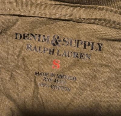 Denim & Supply Ralph Lauren T-Shirt Mens S Olive Graphic New York City Cotton - Thumbnail 2