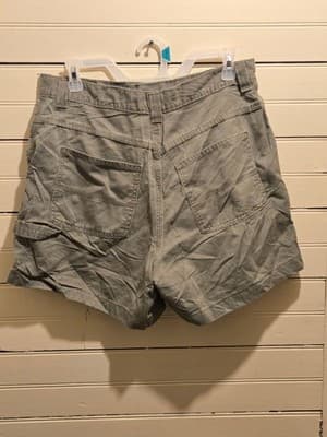 Faded Glory Shorts Womens 14 Carpenter Cargo Cotton Pocket Utility Gray Casual - Thumbnail 3