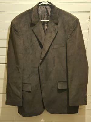 George Suit Coat Mens XXL Brown Corduroy Lined Notched Pockets Two Button Jacket - Image 1