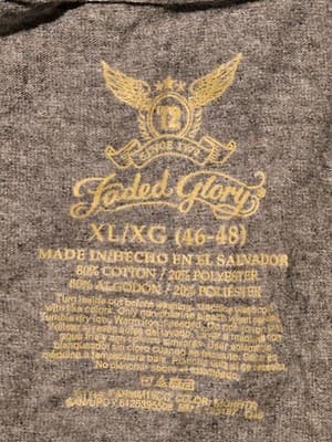 Faded Glory Tank Top Mens XL 46-48 Gray Sleeveless Cotton Blend Muscle Tee Print - Thumbnail 2