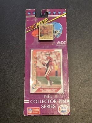 Lot of 6 NFL Collector Pin Series 1991 ACE Novelty w/ Card Marino Montana Aikman - Thumbnail 2