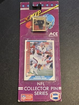 Lot of 6 NFL Collector Pin Series 1991 ACE Novelty w/ Card Marino Montana Aikman - Thumbnail 6
