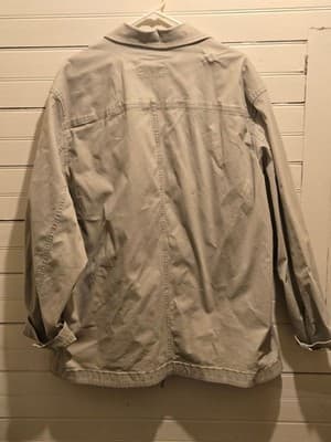 George Jacket Mens 2XL Utility Field Button Front Pocket Khaki Casual - Thumbnail 3