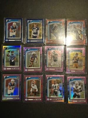 Donruss Optic Football Rated Rookie Pink Blue Red Prizm Lot 12 Cards RC - Image 1