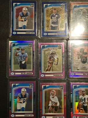 Donruss Optic Football Rated Rookie Pink Blue Red Prizm Lot 12 Cards RC - Thumbnail 2