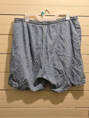 Bobbie Brooks Shorts Womens 16W Denim Elastic Waist Drawstring Light Wash Casual - Thumbnail 4