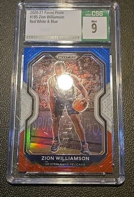 New Orleans Pelicans New Era NWOT Hat & Zion Willianson CSG Graded Card With 9 - Thumbnail 2