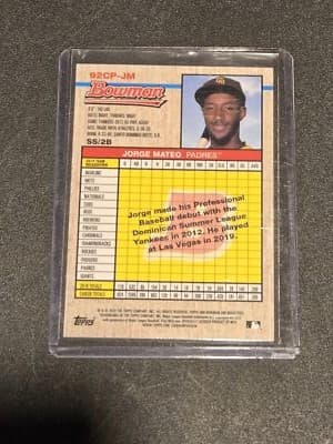 2020 Bowman Heritage #92CP-JM Jorge Mateo Chrome Prospects Blue #/99 - Thumbnail 2