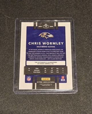 2017 Donruss Optic #143 Chris Wormley Rookies Autographs - Thumbnail 2