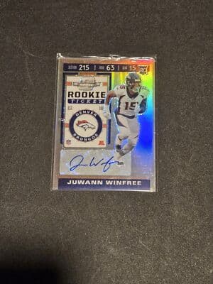 2019 Panini Contenders Optic #158 Juwann Winfree autograph - Image 1