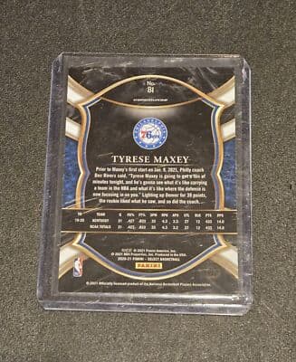 2020-21 Panini Select #81 Tyrese Maxey - Thumbnail 2