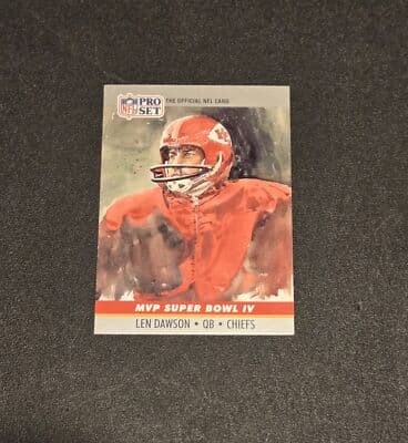 1990 Pro Set #4 Len Dawson Super Bowl MVP Collectibles - Image 1