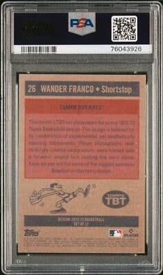 2022 Topps Throwback Thursday #26 Wander Franco Throwback Thursday PSA 9 - Thumbnail 2