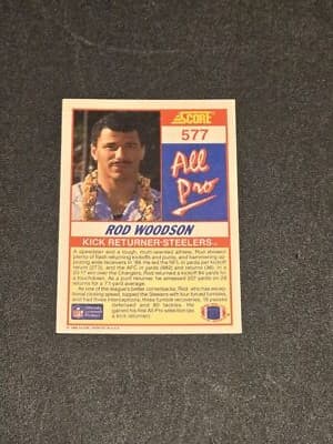 1990 Score #577 Rod Woodson - Thumbnail 2