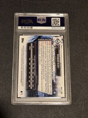 2017 Bowman Draft #BDC100 Brendan Mckay Chrome-White Jersey-Ref. PSA 9 - Thumbnail 2