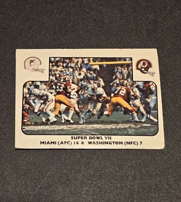 1977 Fleer Team Action #63 Super Bowl VII - Image 1