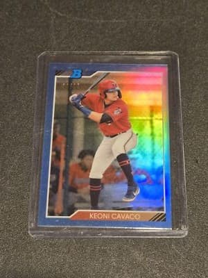 2020 Bowman Heritage #92CP-KC Keoni Cavaco Chrome Prospects Blue #/99 - Image 1