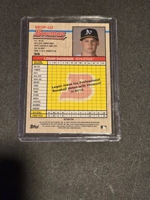 2020 Bowman Heritage #92CP-LD Logan Davidson Chrome Prospects Refractor #/199 - Thumbnail 2