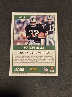 2024 Score #5 Marcus Allen First Ballot Pink - Thumbnail 2