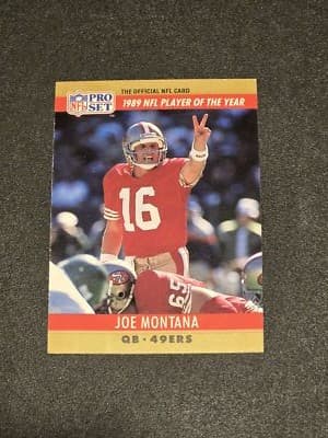 1990 Pro Set FACT Cincinnati #2 Joe Montana - Image 1