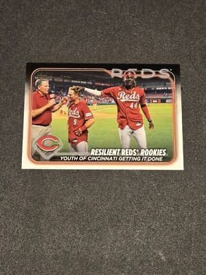 2024 Topps #133 Resilient Reds Rookies: Youth of Cincinnati Getting It Done - Image 1
