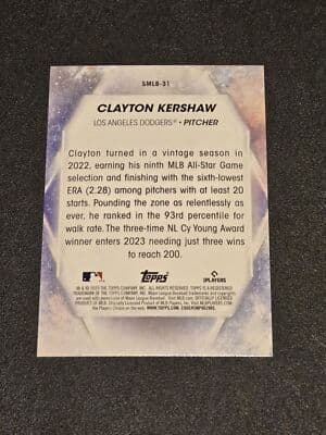 2023 Topps #SMLB-31 Clayton Kershaw Stars of MLB - Thumbnail 2
