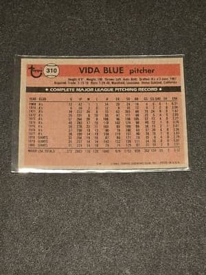 1981 Topps #310 Vida Blue - Thumbnail 2
