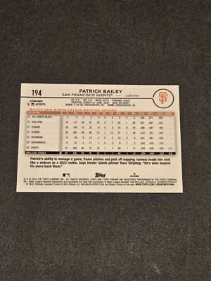 2024 Topps Chrome #194 Patrick Bailey X-Fractors - Thumbnail 2