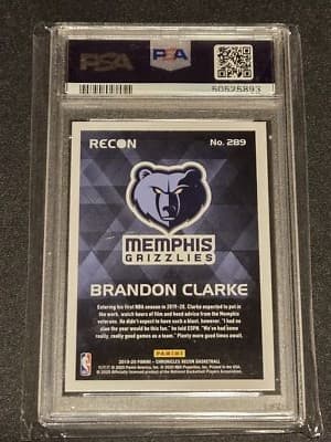 2019 Panini Chronicles #289 Brandon Clarke PSA 9 - Thumbnail 2