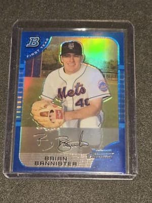 2005 Bowman Chrome #225 Brian Bannister Blue Refractors #/150 - Image 1