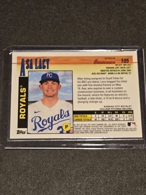 2021 Bowman Heritage #105 Asa Lacy Chrome Prospects Refractor #/199 - Thumbnail 2