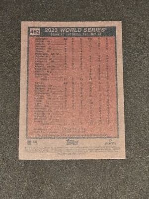2024 Topps Heritage #462 World Series 2023: Game - Thumbnail 2