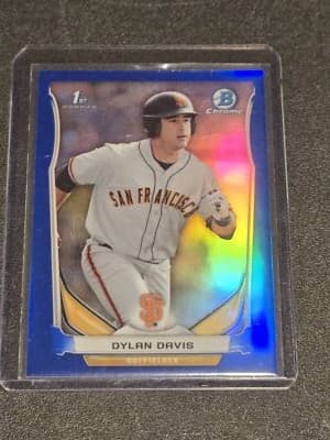 2014 Bowman Draft #CDP94 Dylan Davis Chrome Blue Refractors #/399 - Image 1