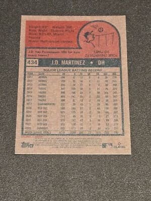 2024 Topps Heritage #434 J.D. Martinez - Thumbnail 2