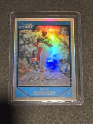 2007 Bowman Draft Picks & Prospects #BDPP68 Carlos Carrasco Chrome Prospects - Image 1