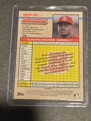 2020 Bowman Heritage #92CP-EM Elehuris Montero Chrome Prospects Refractor #/199 - Thumbnail 2