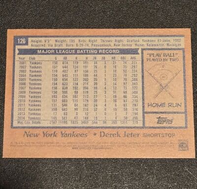 2022 Topps Archives #126 Derek Jeter - Thumbnail 2