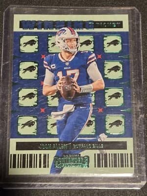 2022 Panini Contenders #WT-JAL Josh Allen Winning Ticket Emerald - Image 1